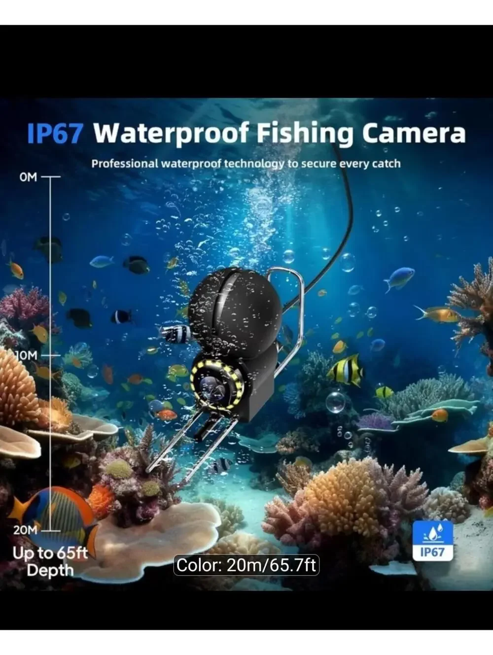 Upgrade] NO.1 HD 1080P Underwater Fishing Camera 7'' - w/10,